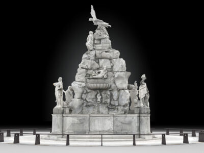Fountain of the Four Continents lowpoly – 3D model