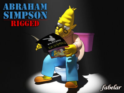 Abraham Simpson rigged – 3D model