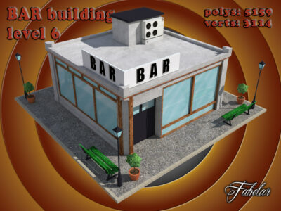 Bar level 6 – 3D model