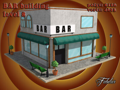 Bar level 8 – 3D model