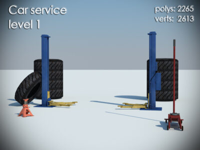 Car service level 1 – 3D model