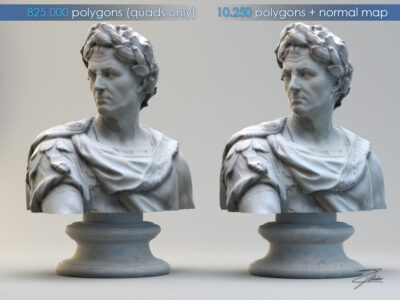 Caius Julius Caesar bust – 3D model