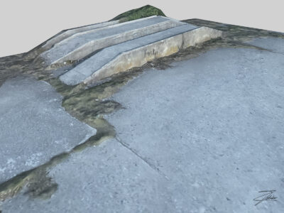 Concrete loading ramp lowpoly – 3D model