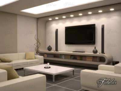 Living room 10 (day&night)- 3D model