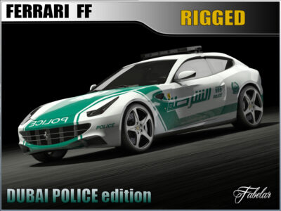 Ferrari FF DubaI Police- 3D model