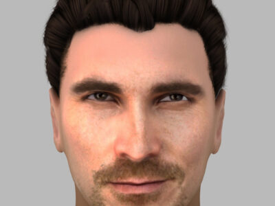 Christian Bale hair – 3D model