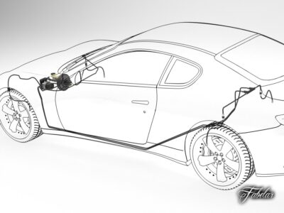Car brake system – 3D model