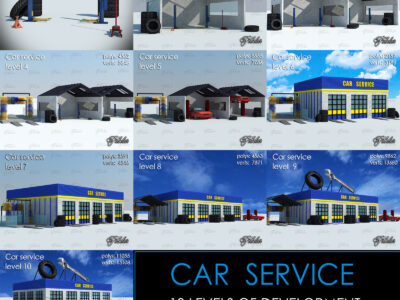 Car service all levels – 3D model