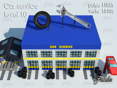 Car service level 10 – 3D model