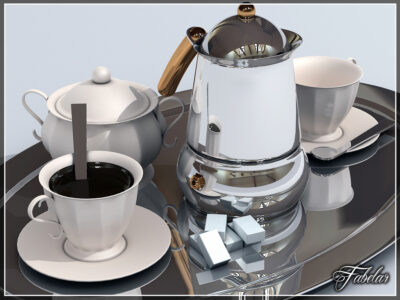 Coffee service tray – 3D model