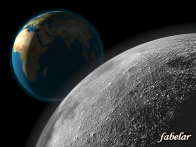 Earth and moon – 3D model