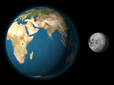 Earth and moon – 3D model