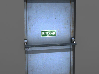 Emergency exit door – 3D model