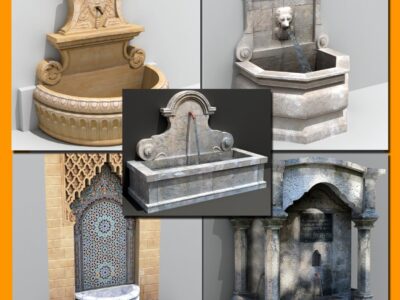 Fountains coll 1 – 3D model