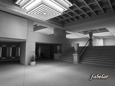 Entrance hall – 3D model