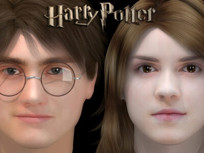 Harry and Hermione – 3D model