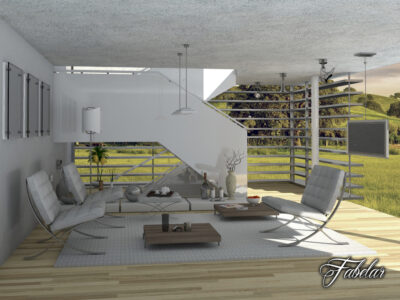 Living room 03 – 3D model