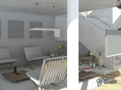 Living room 03 – 3D model