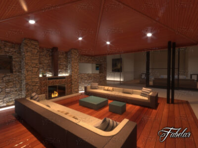 Living room 08 – 3D model