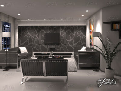 Living room 11 – 3D model