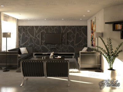 Living room 11 (day) – 3D model