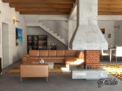 Living room 09 – 3D model