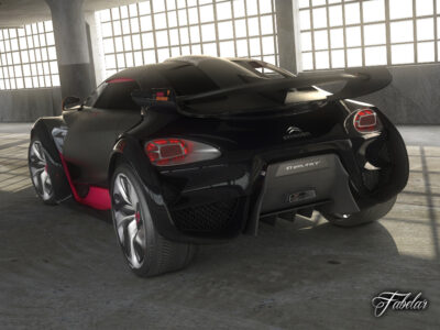 Citroen Survolt concept garage – 3D model