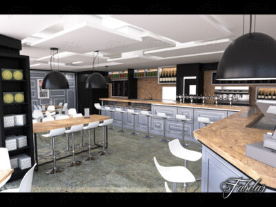 Lounge bar 01 – 3D model