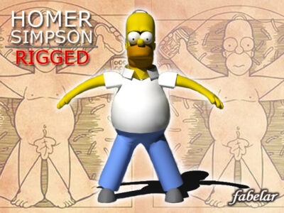 Homer Simpson rigged – 3D model