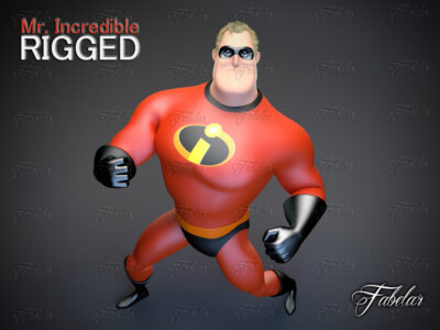 Mr Incredible rigged – 3D model