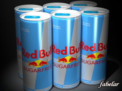 Red Bull sugar free can – 3D model