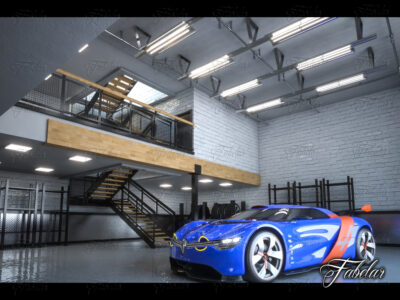 Garage 01 and Renault Alpine concept – 3D model