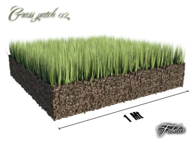 Grass patch 02 – 3D model
