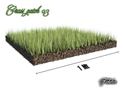 Grass patch 03 – 3D model