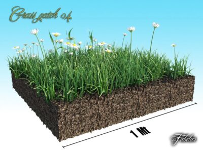 Grass patch 04 – 3D model