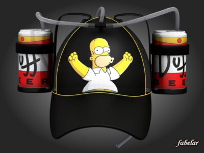 Homer Simpson beer hat 1 – 3D model
