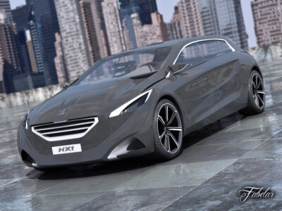 Peugeot HX1 and environment – 3D model
