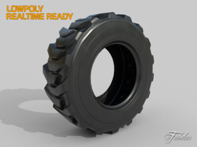Loader tyre lowpoly – 3D model