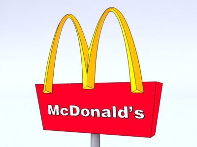 McDonald’s Sign free – 3D model