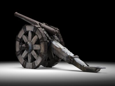 Napoleonic cannon lowpoly – 3D model