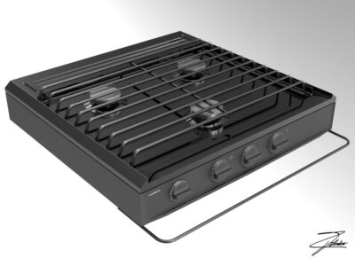 Hob cooktop – 3D model