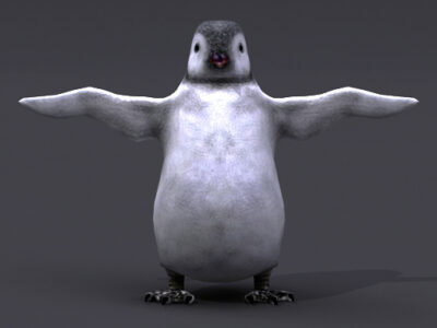 Penguin rigged – 3D model