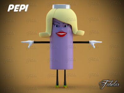 Pepi T-pose lowpoly – 3D model