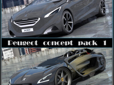 Peugeot Concepts 1 and environment – 3D model