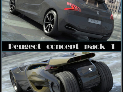 Peugeot Concepts 1 and environment – 3D model
