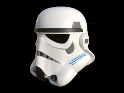 Stormtrooper helmet lowpoly – 3D model