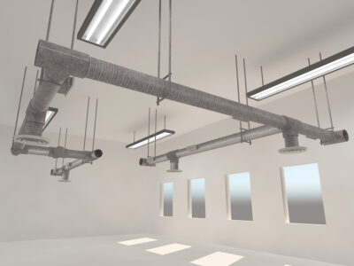 Ventilation system lowpoly – 3D model