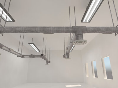 Ventilation system lowpoly – 3D model