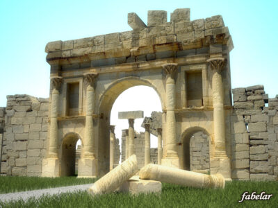 Ruins 2 lowpoly – 3D model